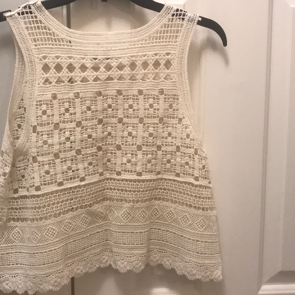 Cream colored crop top